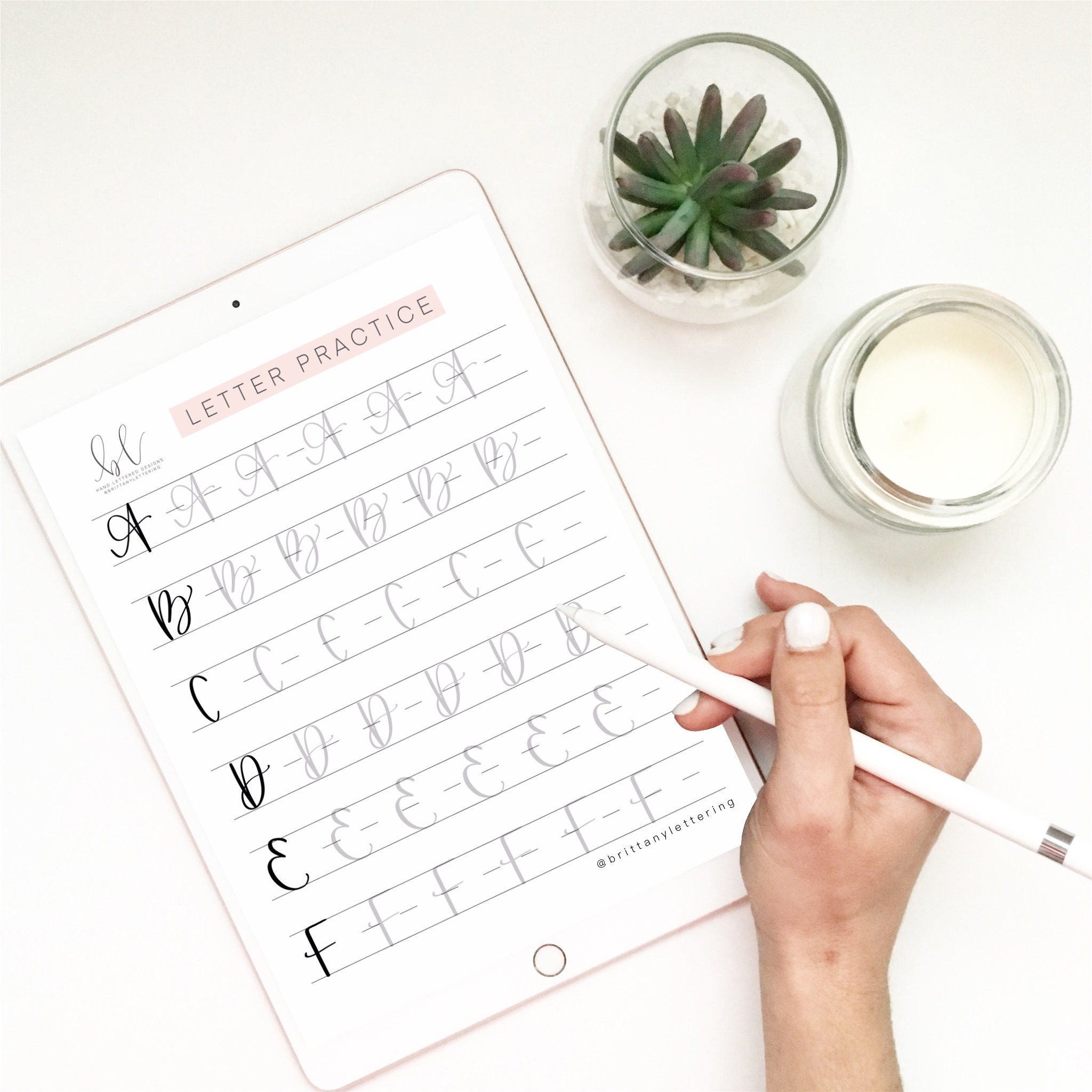 Hand Lettering Worksheets - Hand Lettering Alphabet Practice Pages ...