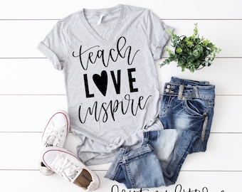 Teach Love Inspire SVG - Teach Love Inspire - Teacher SVG - Back To School SVG