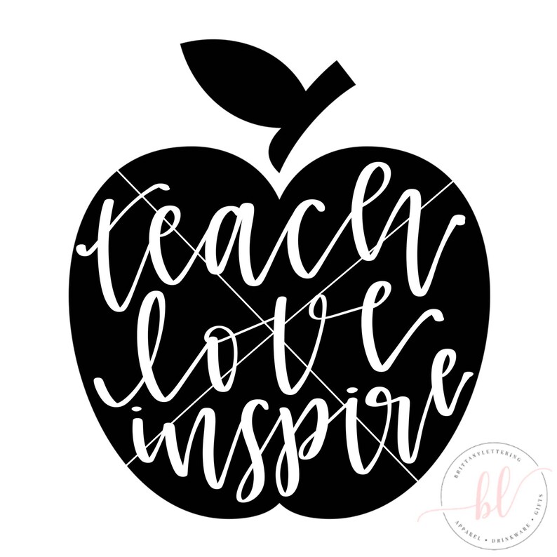 Teach Love Inspire SVG Teach Love Inspire Teacher SVG School SVG Teacher Life svg Teacher Appreciation Teacher Love image 7