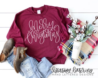 Merry Christmas SVG - Merry Christmas - Christmas SVG - Happy Holidays SVG - Hand Lettered svg