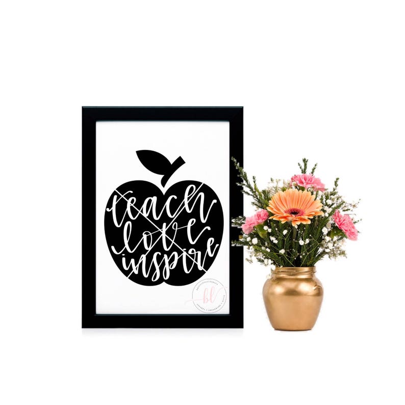 Teach Love Inspire SVG Teach Love Inspire Teacher SVG School SVG Teacher Life svg Teacher Appreciation Teacher Love image 6