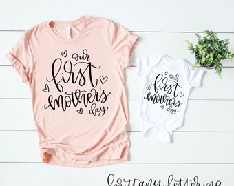 Our First Mother's Day SVG - Mother's Day SVG - Mother's Day - Mothers Day - Hand Lettered SVG