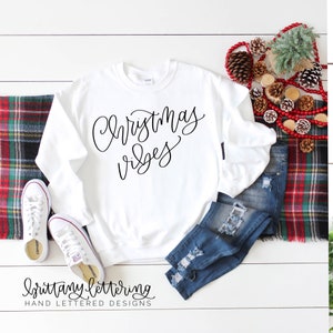 Christmas Vibes SVG - Christmas Design for Print - Christmas SVG - Sublimation Design - Christmas DIY - Cricut Cutting File - Silhouette image 1