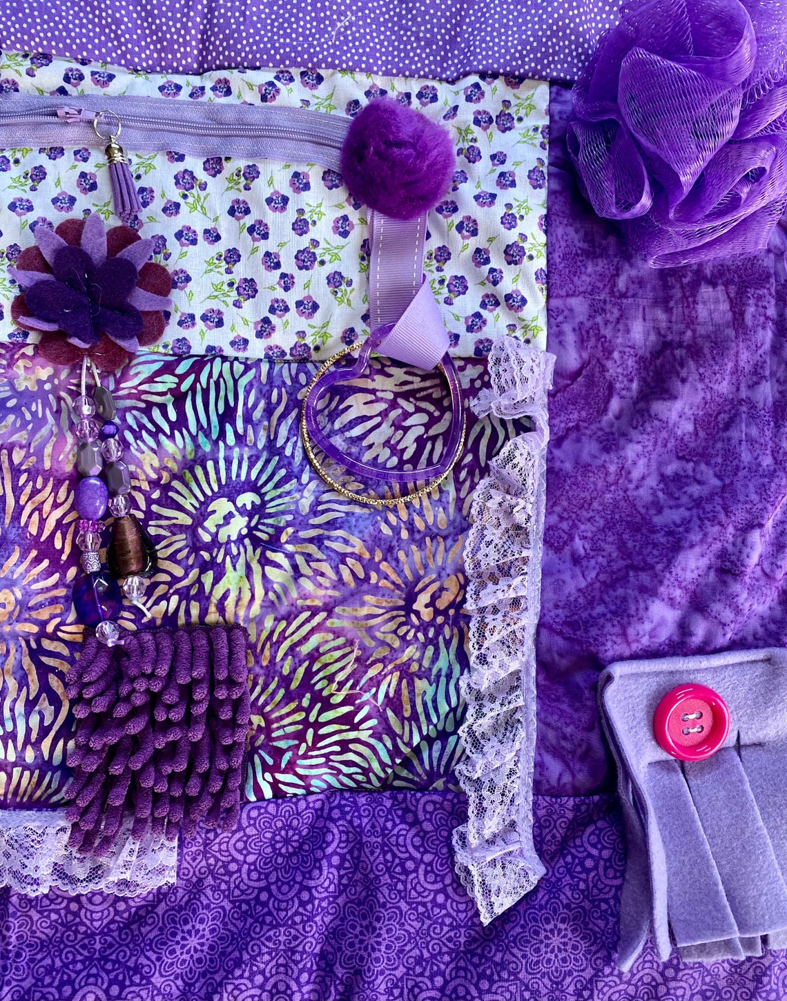 Fidget Quilt Alzheimer's Symptoms Fidget Blanket for Etsy