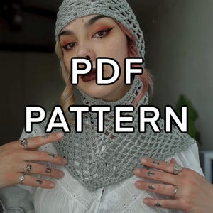 PDF PATTERN crochet chainmail hood