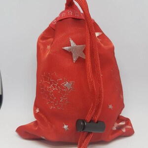 Tas gemaakt van pure Red weefsel met zilver sterren