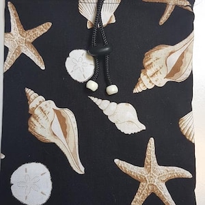 Sac à cordon de serrage avec des coquillages