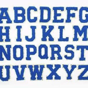 A-Z シェニールパッチセット、衣類用シェニールネームレターマンジャケット、縫い付けシェニールパッチ、バーシティレター在庫あり