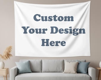 Tapiz personalizado con tu foto. Tapiz con cualquier texto. Decoración para bodas, fiestas y decoración de pared. Regalos para la familia.