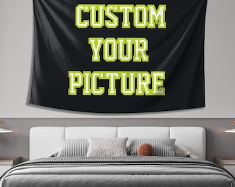 Custom Tapestry Upload Images Banners and Signs Customize For Bedroom 60 * 40 inch Horizontal