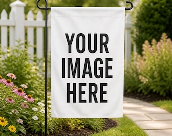 Custom Garden Flag, Personalized Yard Flag Template, 12x18 Garden Flag Design, Upload Your Image Flag, Outdoor Decor Flag, Custom Name Flag