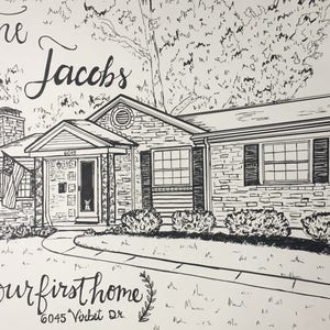 Custom House Drawings - Pen and Ink