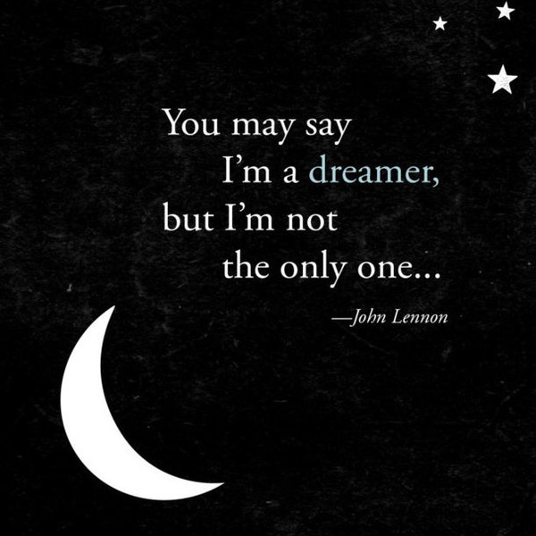 John Lennon Quote - Nursery Art