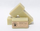 Organic Peppermint Lavender Soap, natural soap, aromatherapy soap, vegan soap, essential oil soap, peppermint soap, lavender soap