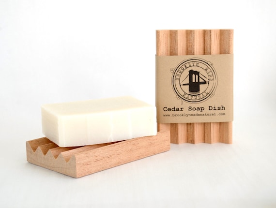 Solid Shampoo Dish Handcrafted Cedar Soap