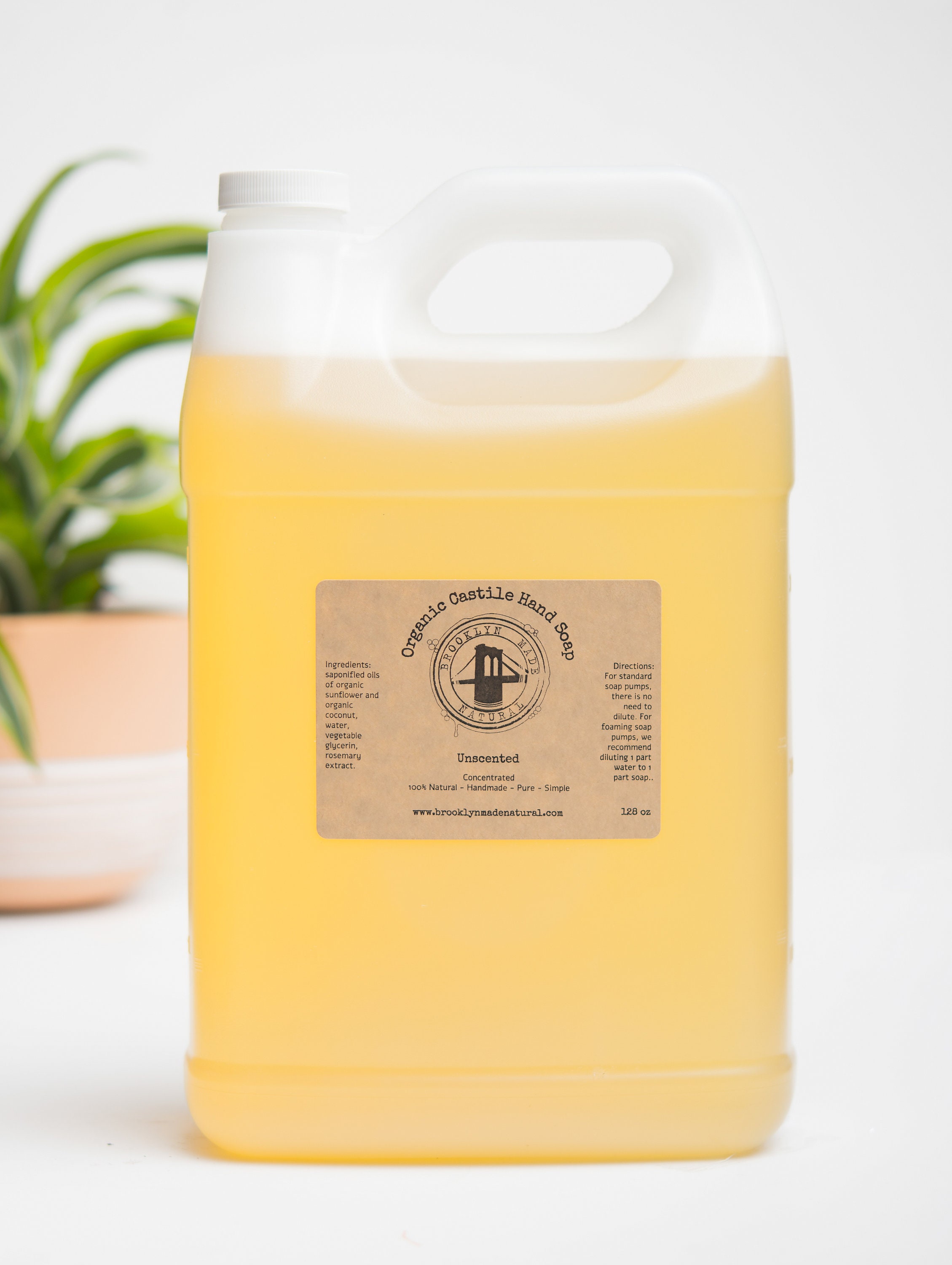 Organic Castile Liquid Soap Gallon Foaming Soap Refill - Etsy