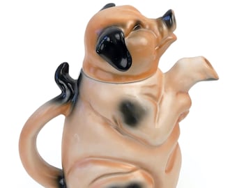 Ebeling and Reuss ERPHILA porcelain pig teapot - Number 722 - Folk art - Early 20th century - Germany