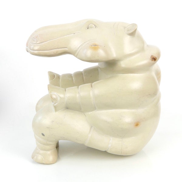 Sculpture Hippopotame en steatite - Afrique du Sud