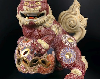 九谷獅子 置物飾像 (25S-643-3) - Etsy 日本