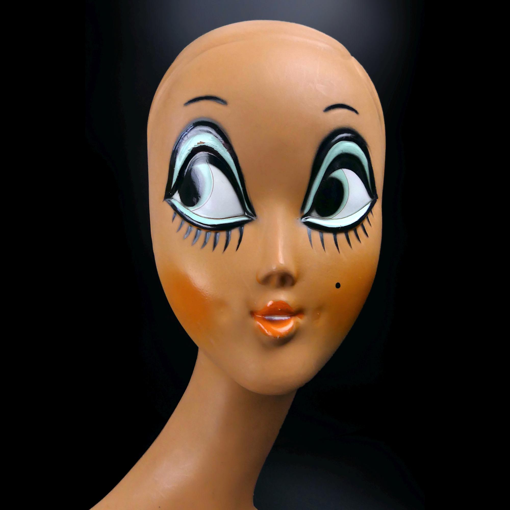 (レア)ヘッドマネキン✲︎ツイッギー ヴィンテージ ツイッギー マネキンヘッド：1971年 Huard サイン入り