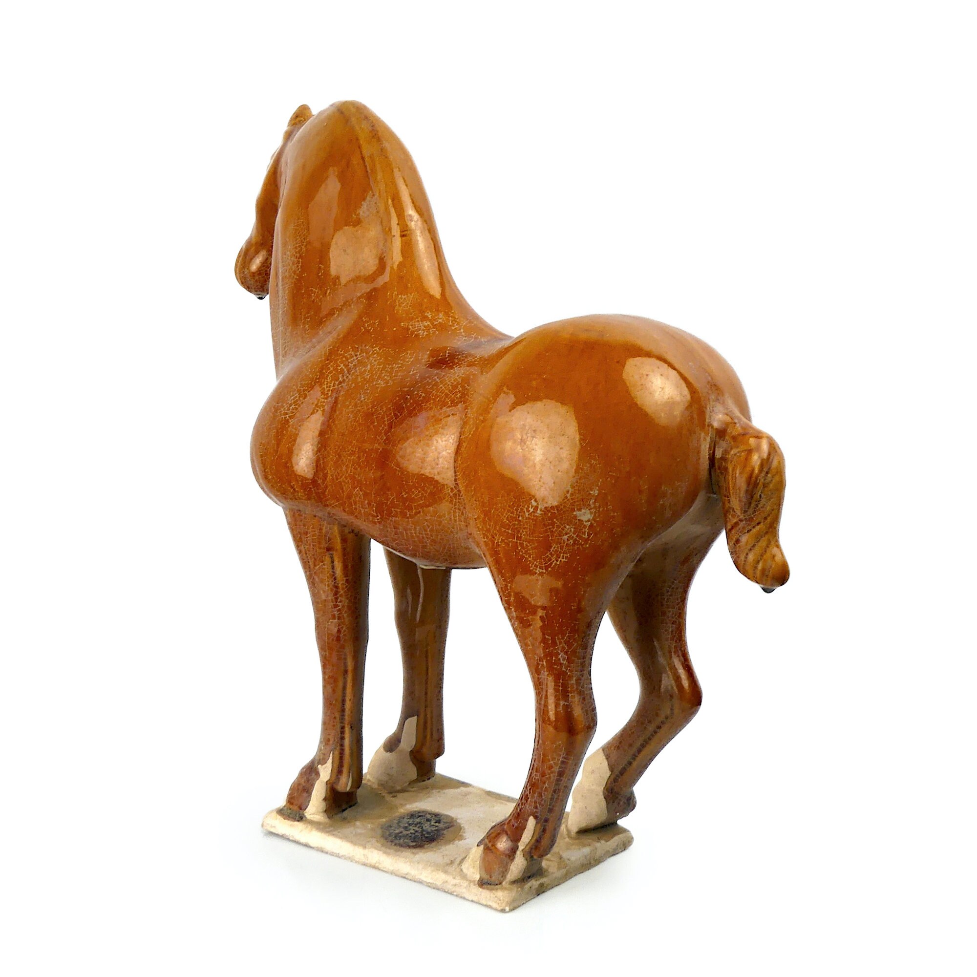 Large Ocher Tang Horse in Traditional Chinese Enameled Etsy