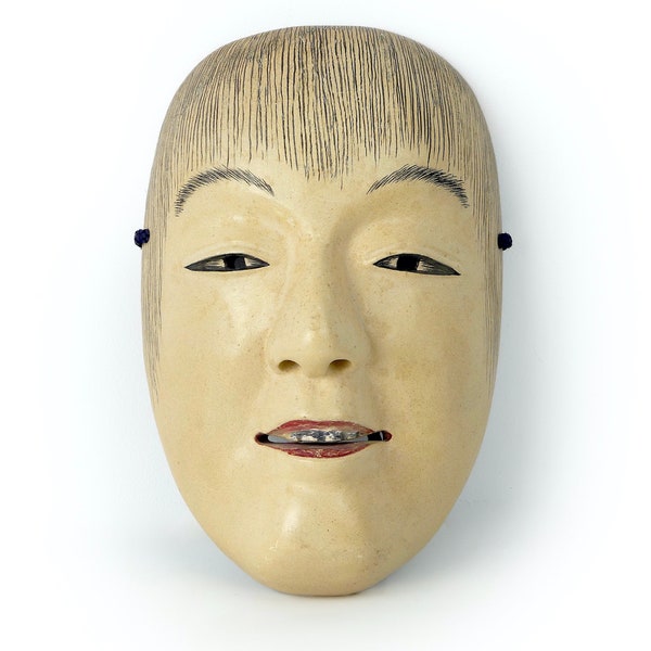 Masque Nô Doji jeune garçon, exceptionnel et rare - Japon - Théâtre nô  - Début XXe - Ère Taishō - Collection japonaise