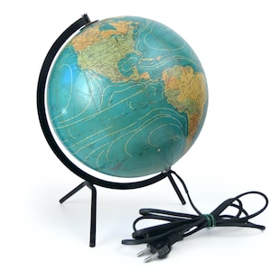 Vintage Tripod Globe Desk Lamp - Made in France - Taride - Paris - Mid-20th Century - Vintage Decor