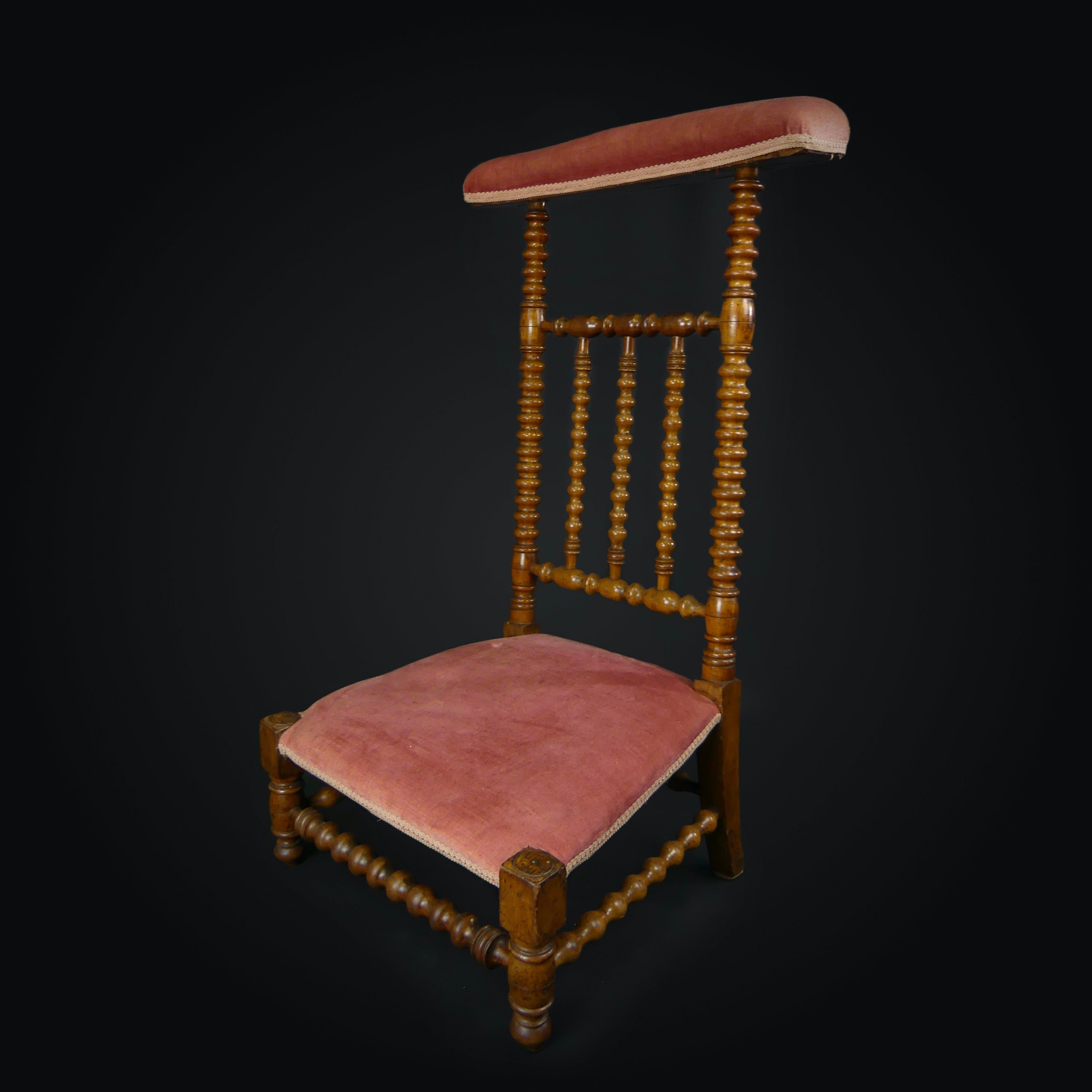 Prie-Dieu Antique Napoléon Iii - Mi-xixe Mobilier d'église France Objet de Culte