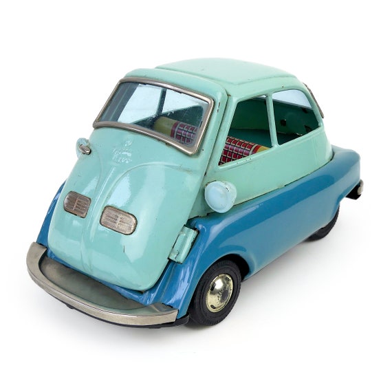 Isetta BMW Friction in Blue Sheet Metal From the 60s Rare Old Toy Small Collectible Car Bandai Japan Etsy
