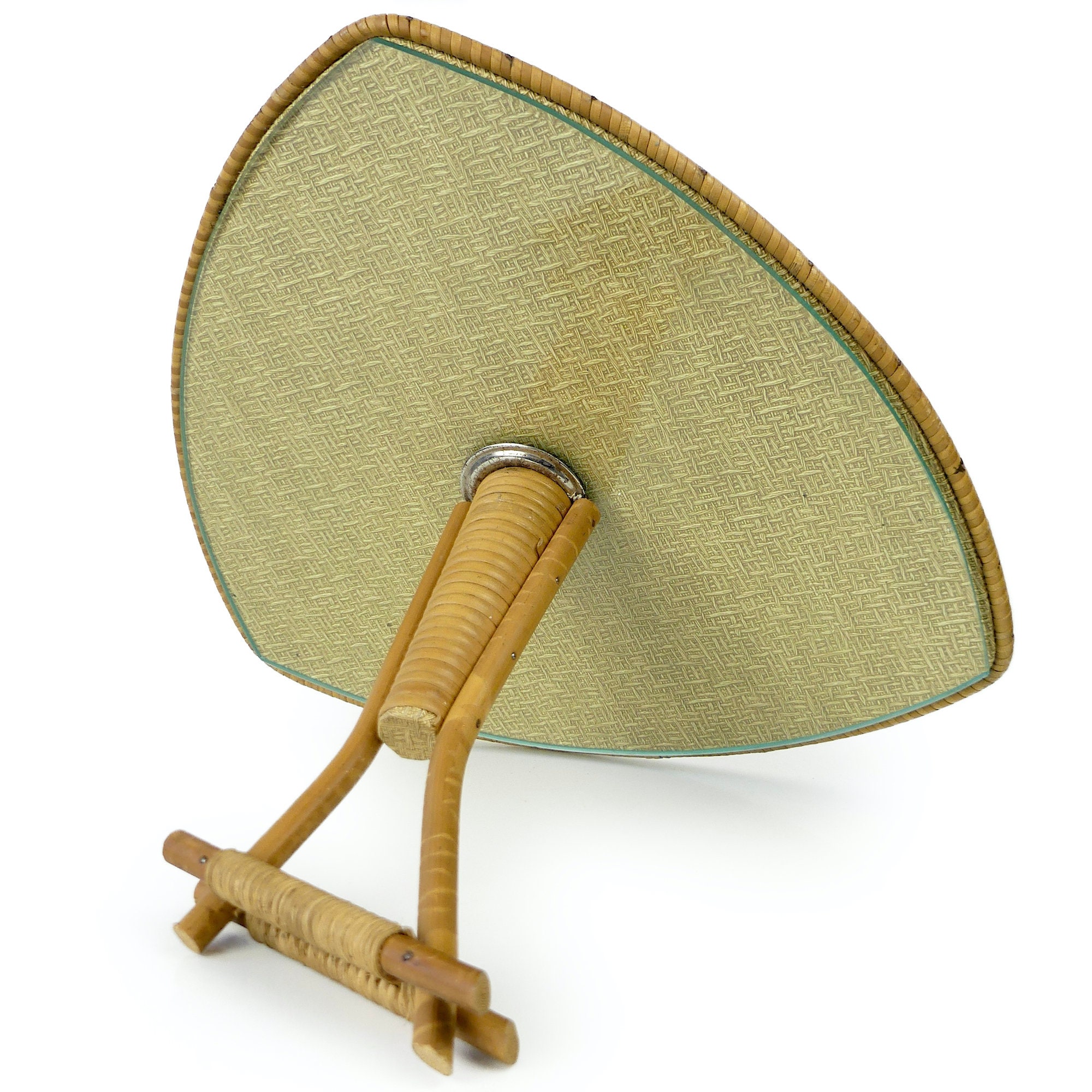 Plateau à Fromage Tournant En Verre Et Bambou – Style Rétro Vintage Marqueterie