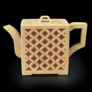 Rectangular Chinese Yixing Clay Teapot - China - Rare Collectible Teapot