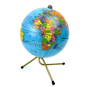 Kleiner Schreibtisch Globus aus den 60er Jahren made in France - Vintage Space Age Dekoration - Globus Taride Paris