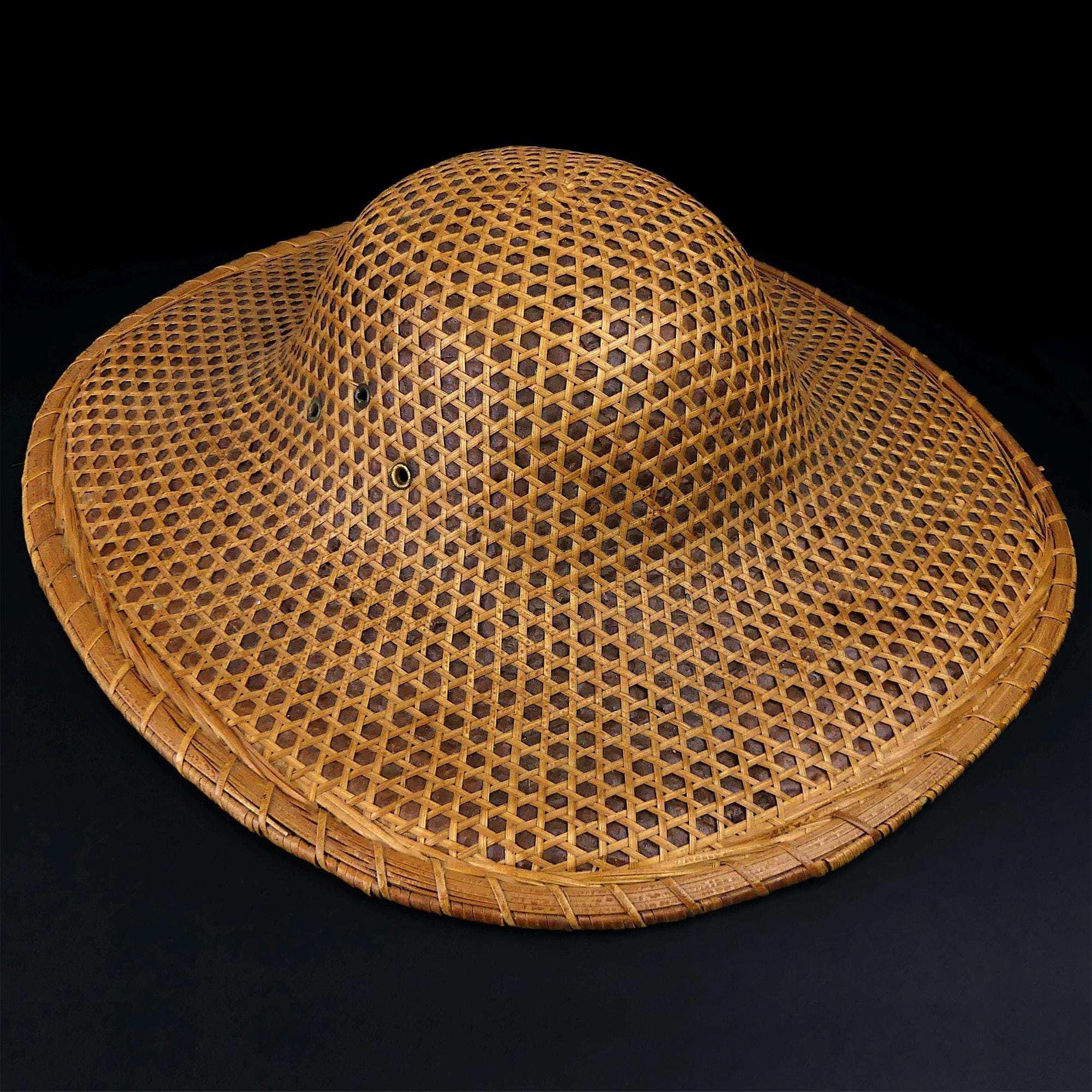 Vintage Old Chinese / Vietnam Woven Colonial Empire Hat Great Condition Decor il_fullxfull.4220303621_rj02.jpg main image 2