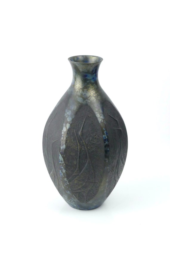 Bronze Vase Cranes by Takenaka Doki - Japan - Etsy