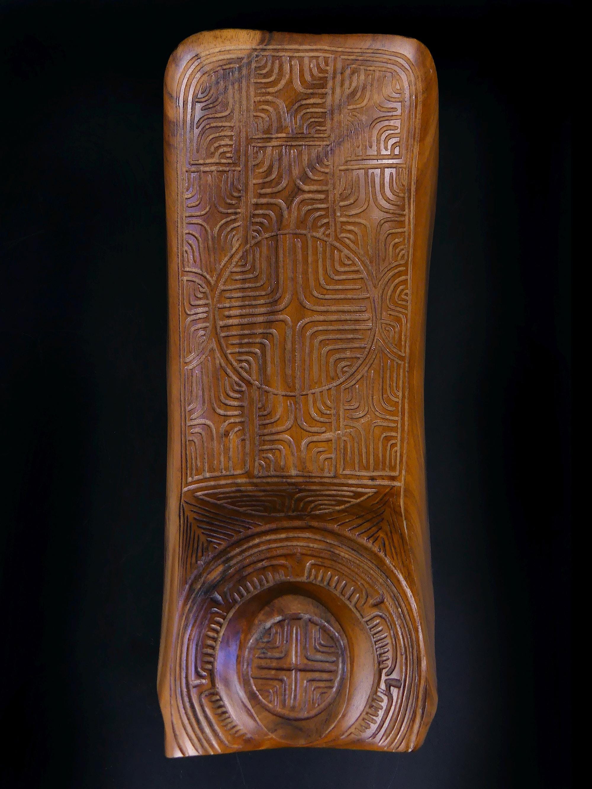 Small Marquesan Saddle in Carved Rosewood From the Island of