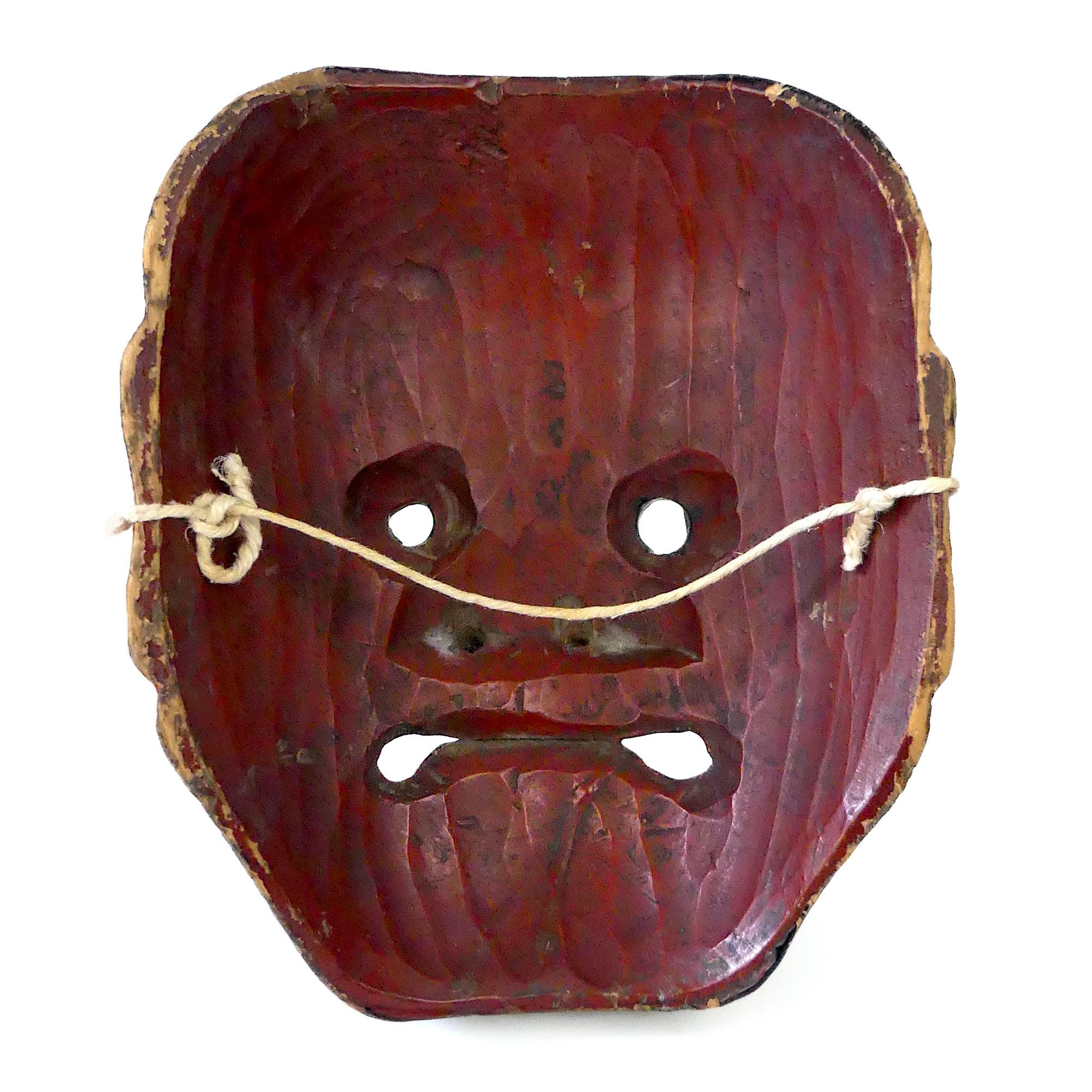 木彫りの古い天狗面 - 能楽堂 - 日本文化 - コレクターの面 - Etsy 日本
