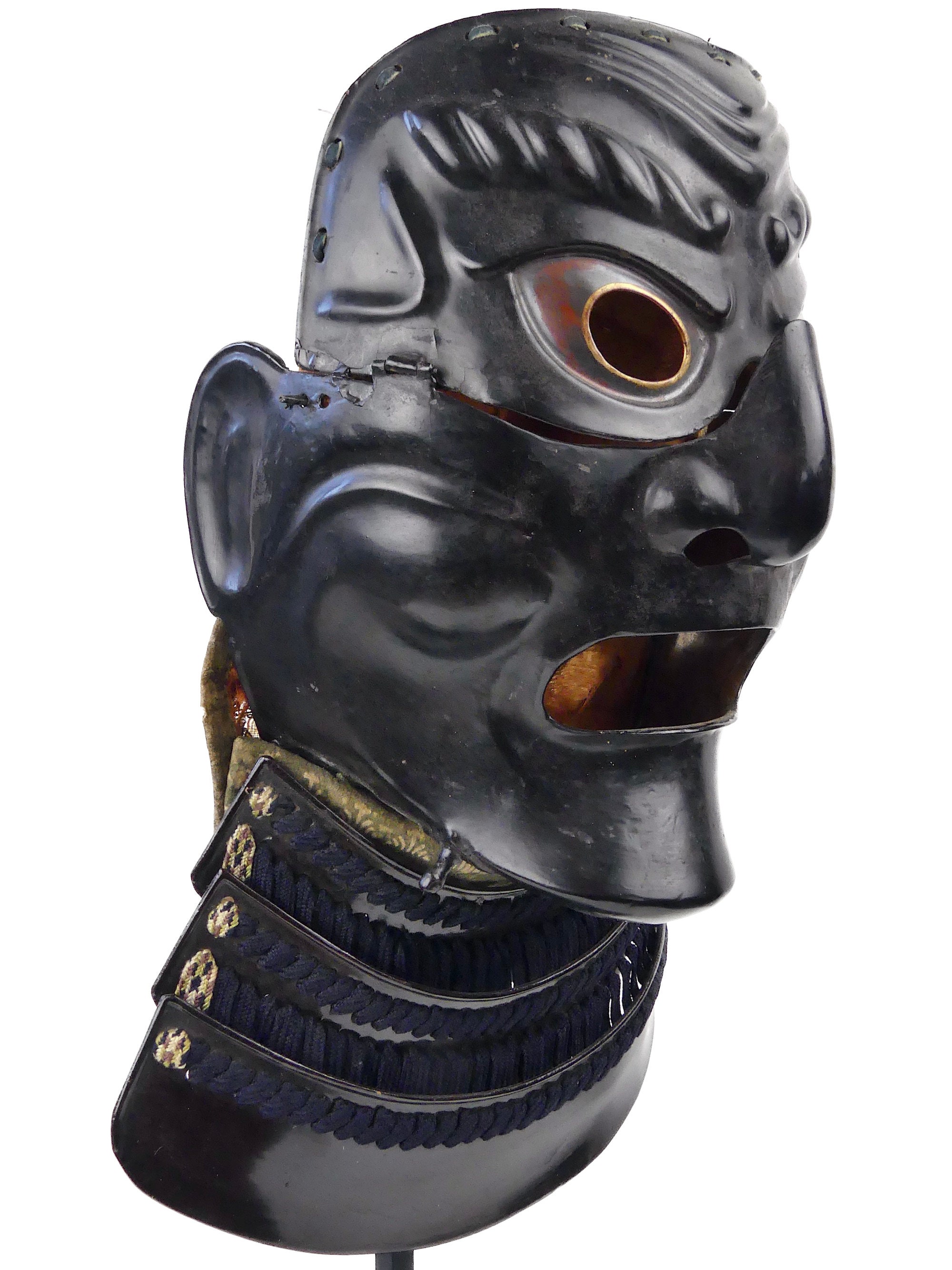 Antique Japanese Mid-edo Period Somen in Black Lacquered