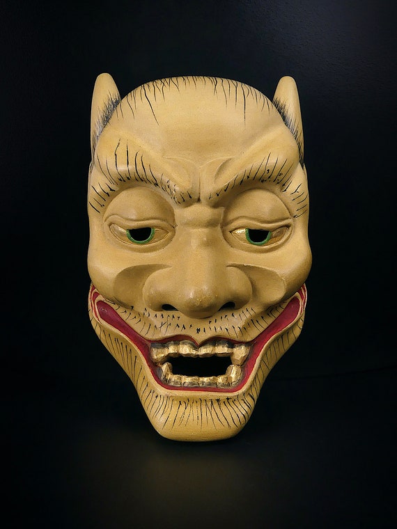 Vintage Yakan Nô Mask: Japanese Cypress Fox Spirit, Shōwa Era - Etsy
