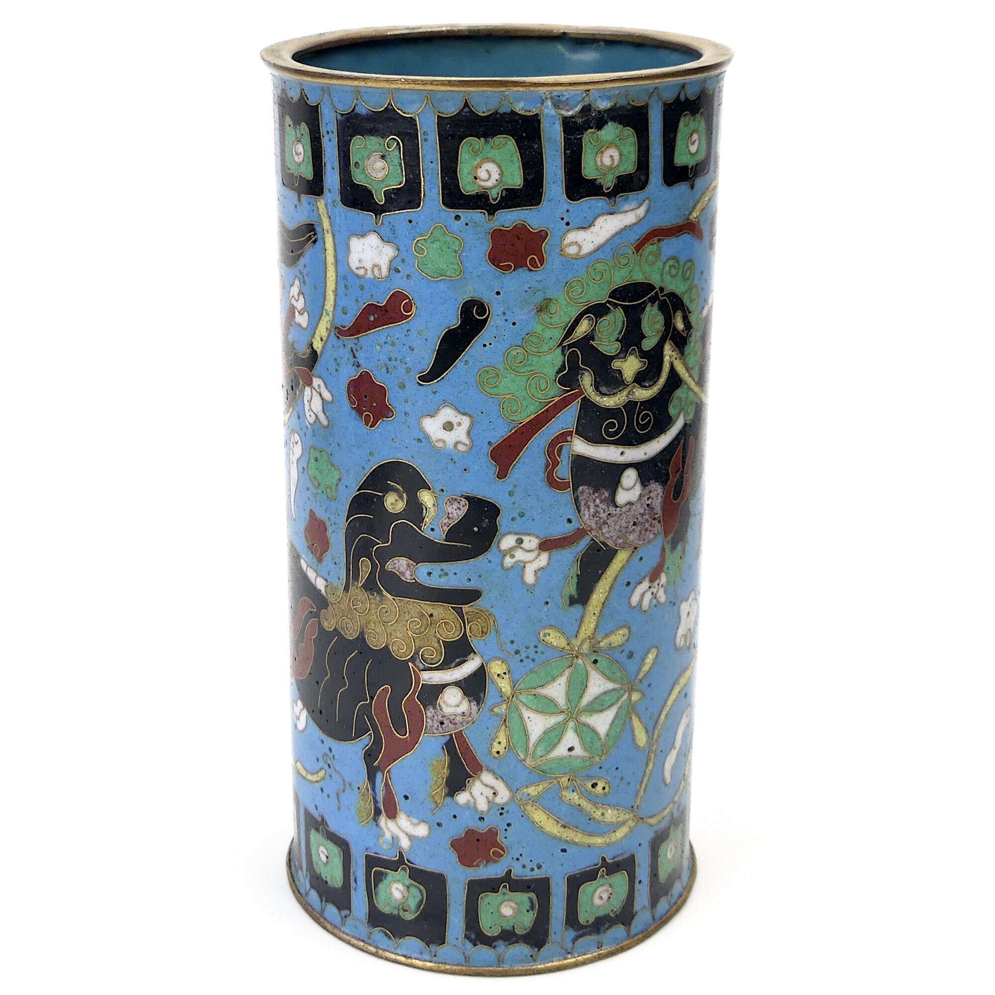 フランスアンティークブルーのガラス レアな12面体 アンティークガラス