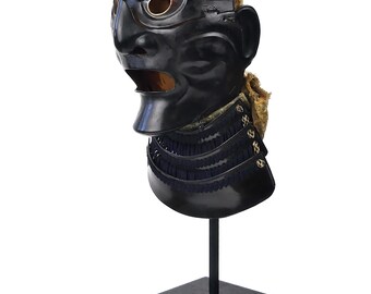【レア•非売品】横断幕SAMURAI BULUE＆NADESHIKO JAPAN Antique Black lacquer Telescope Ikkanbari Spyglass Samurai