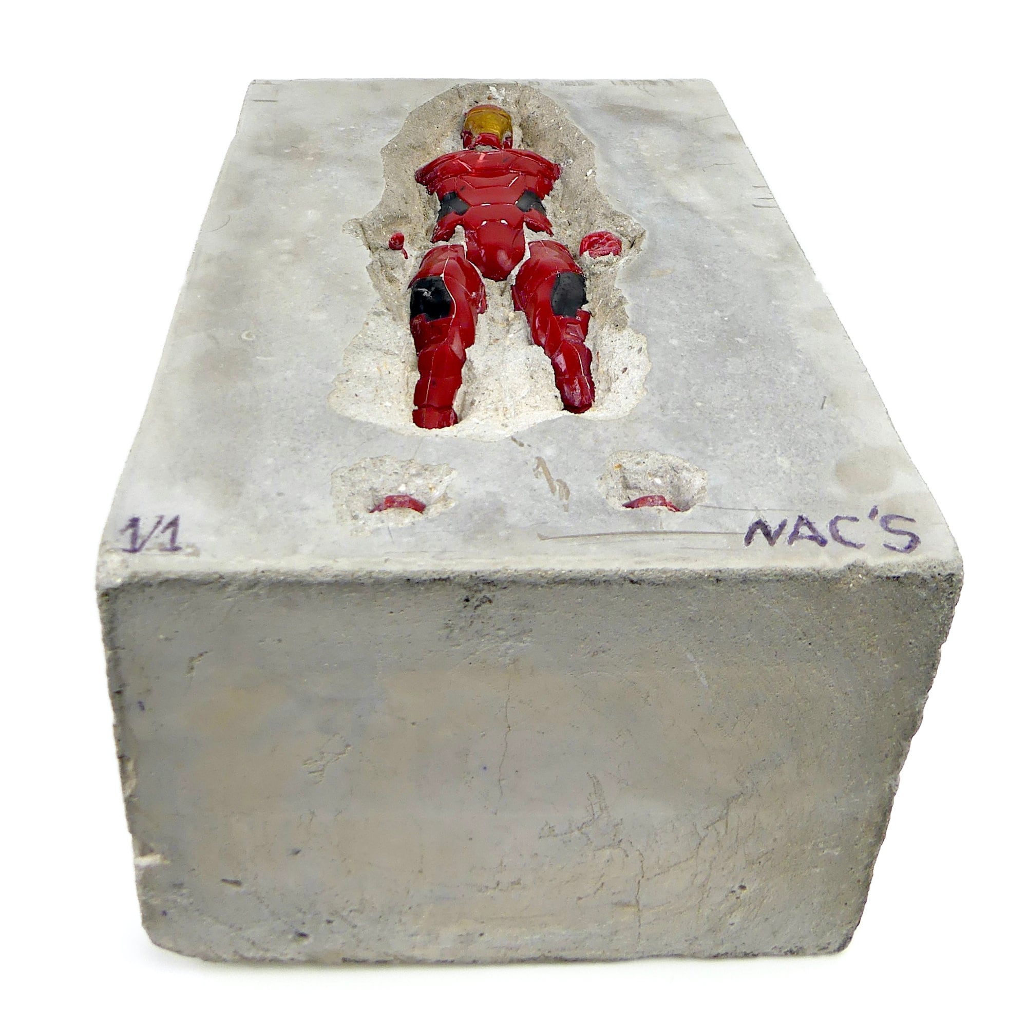 Concrete Superhero Sculpture Massive Inclusion Signed Etsy