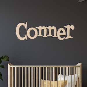 Custom Wood Name Sign | Nursery Name Sign | Personalized Name Sign | Wooden Name | Wood Letters | Multiple Fonts| Baby Name Wall Art