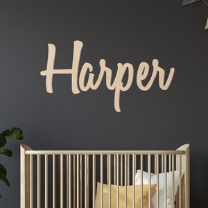 Custom Wood Name Sign | Nursery Name Sign | Personalized Name Sign | Wooden Name | Wood Letters | Multiple Fonts| Baby Name Wall Art