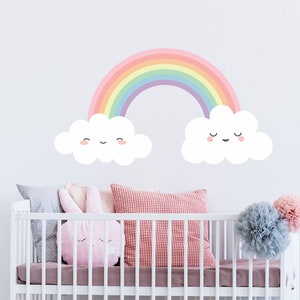 Rainbow Wall Decal - Rainbow Wall Sticker - Rainbow Unicorn Custom Name Sign - Custom Stencil Monogram - Personalized Wall Decals