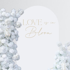 Love is in Bloom Decal - Love is in Bloom Sign - Miss to Mrs Sticker for Balloon Arch - Personalized Bridal Shower - Engagement Party