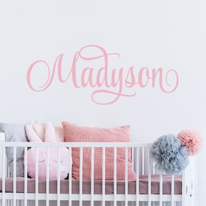 Girl Name Wall Decal Girls Name Wall Decal Wall Decor Girls Name Decal Name Wall Decal Name Decal Nursery Name Decal Personalized Monogram image 3