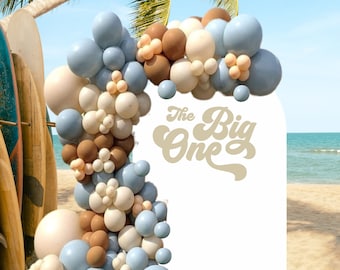 The Big One Birthday Party - First Birthday Decal - Birthday Party Backdrop - Happy 1st Birthday for Balloon Arch - The Big One Wave
