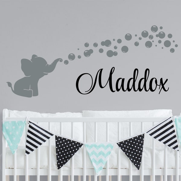 Elephant Wall Decal Etsy