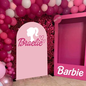 Happy Birthday Decal - Happy Birthday Party Backdrop - Happy Birthday for Chiara Wall - Personalized Name Sticker - Doll Birthday Decoration