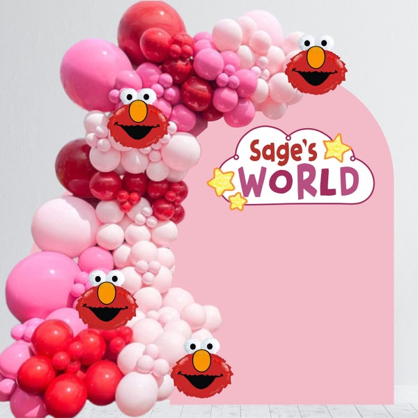 World Birthday Party - Happy Birthday Backdrop - World Theme Birthday Sticker for Balloon Arch - ABC Birthday Sticker - Street Party -